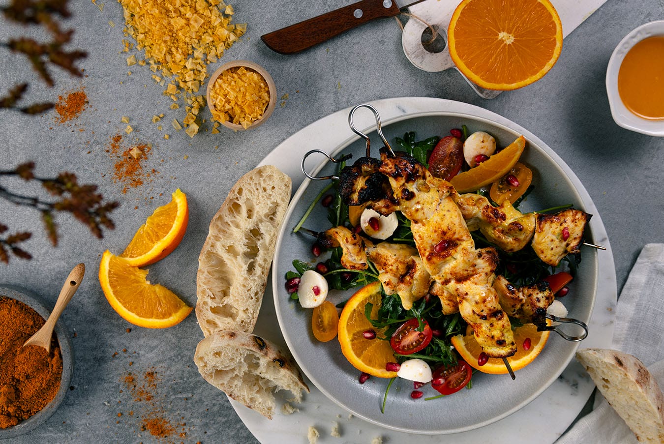 Rezept Hähnchenspieße mit Orange