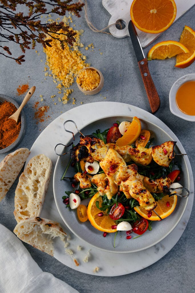 Rezept Hähnchenspieße mit Orange