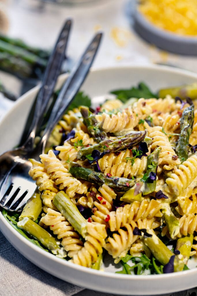 Rezept Leichte Vollkornpasta mit grünem Spargel