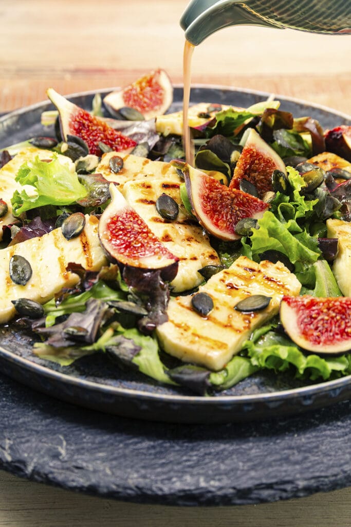 Rezept Halloumi Salat mit Feigen