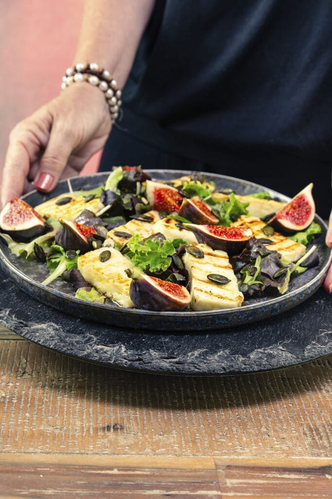 Rezept Halloumi Salat mit Feigen