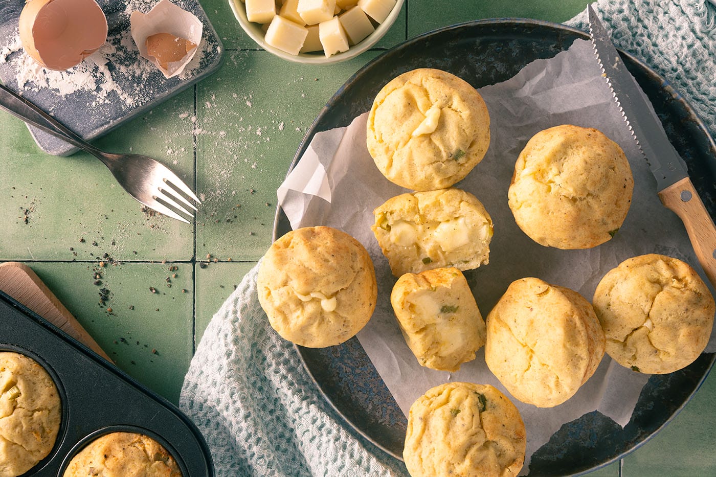 Rezept Kartoffel-Muffins mit Käsekern